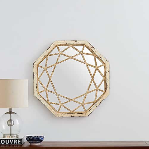 vintage octagonal wall mirror (1)